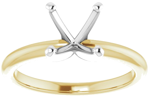 Sužadėtuvių Žiedas „Solitaire“ 585 Baltojo Ir Geltonojo Aukso Square 6mm (3)