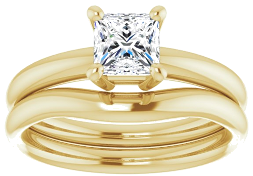 14K Yellow 5 mm Square Engagement Ring Mounting (8)