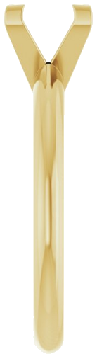 14K Yellow 6 mm Square V-End 4-Prong Engagement Ring Mounting (4)