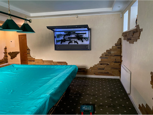 Ieroču seifs ar necauršaujamu stiklu Griffon GD.840.E (217 kg) (13)