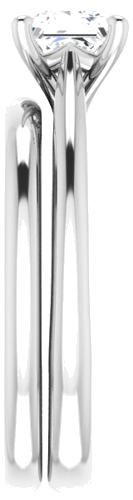 Sužadėtuvių Žiedas „Solitaire“ 585 Baltojo Aukso Square 5mm (9)