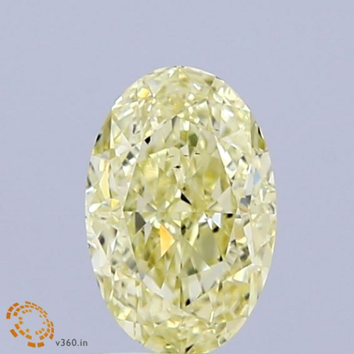 1.03 carat Fancy Light Yellow-SI1 Natūralus Oval Deimantas (1)