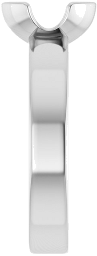 Sužadėtuvių Žiedas „Half-Bezel Solitaire“ 14k white gold Oval 8mm x 6mm (4)