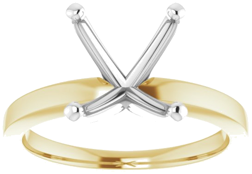 Sužadėtuvių Žiedas „Solitaire“ 585 Baltojo Ir Geltonojo Aukso Oval 11mm x 9mm (3)