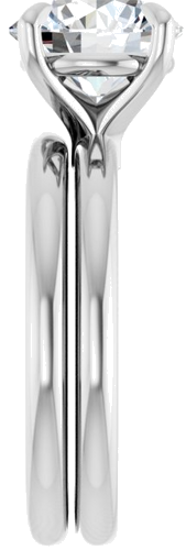 Sužadėtuvių Žiedas 585 Baltojo Aukso Round 8.8mm (9)