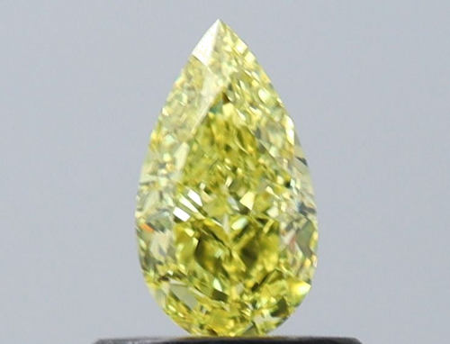 0.53 carat Fancy Intense Yellow-VS2 Natūralus Pear Deimantas (1)