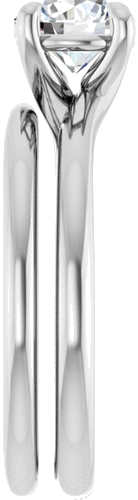 Sužadėtuvių Žiedas „Solitaire“ 585 Baltojo Aukso Round 6.5mm (9)