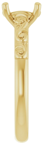 Sužadėtuvių Žiedas „Solitaire“ 585 Geltonojo Aukso Oval 8mm x 6mm (4)