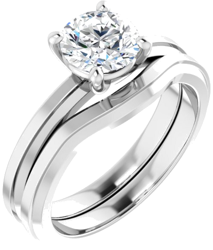 Sužadėtuvių Žiedas „Solitaire“ 925 Sidabro Round 6.5mm (6)