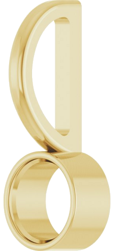 Pakabukas „Bezel-Set Solitaire Charm“ 585 Geltonojo Aukso Round 4mm (2)