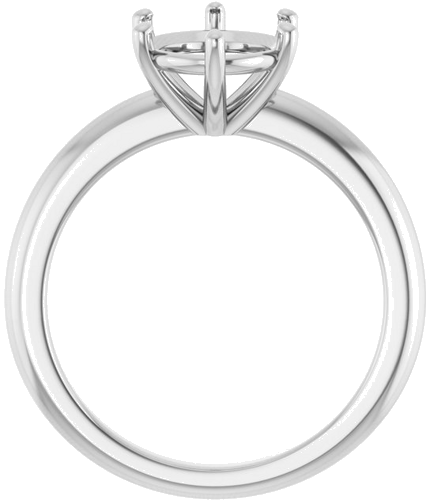 Sužadėtuvių Žiedas 14k white gold Oval 10mm x 8mm (2)