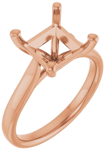 Sužadėtuvių Žiedas 14k rose gold Square 8mm (1)