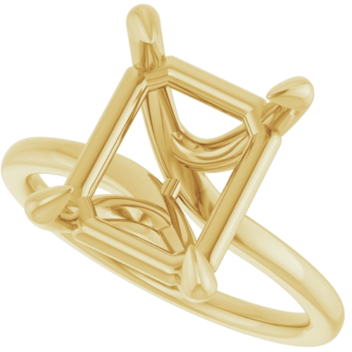 Sužadėtuvių Žiedas 18k yellow gold Emerald 11mm x 9mm (5)