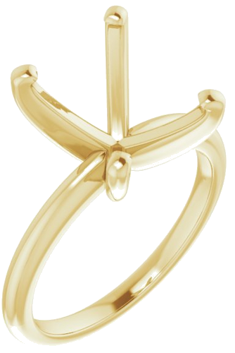 Sužadėtuvių Žiedas „Solitaire“ 585 Geltonojo Aukso Oval 14mm x 10mm (1)