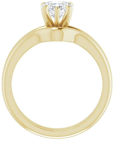 14K Yellow  6x6 mm Heart Solitaire Engagement Ring Mounting (7)