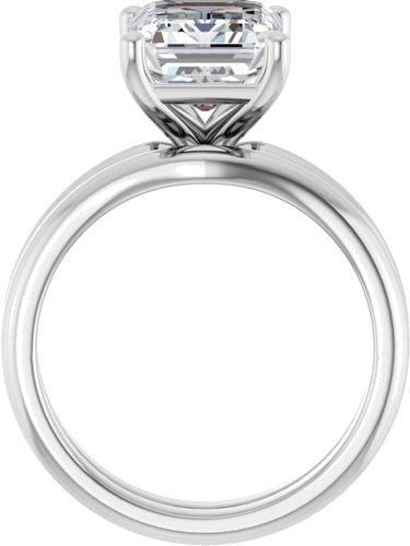 Sužadėtuvių Žiedas 14k white gold Emerald 10mm x 8mm (7)