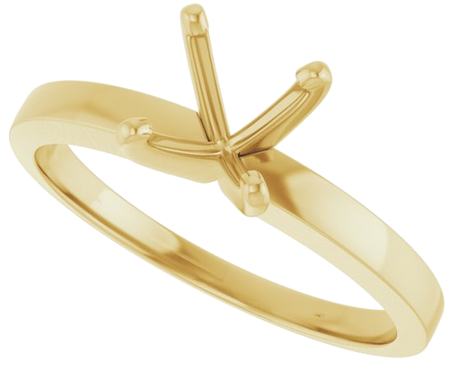 Sužadėtuvių Žiedas „Solitaire“ 14k yellow gold Round 6.6mm x 7.2mm (5)