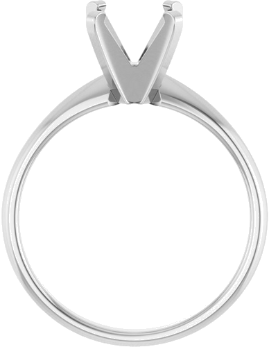 Sužadėtuvių Žiedas „Solitaire“ 10k white gold Square 5.5mm (2)