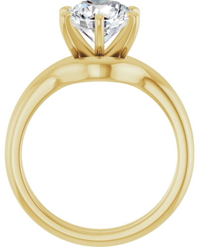 Sužadėtuvių Žiedas „Solitaire“ 585 Geltonojo Aukso Round 8.2mm (7)