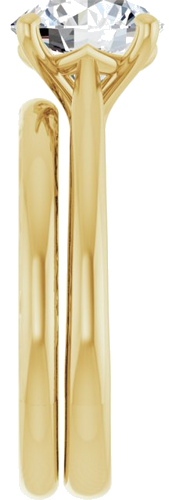 14K Yellow 8 mm Round Solitaire Engagement Ring Mounting (9)