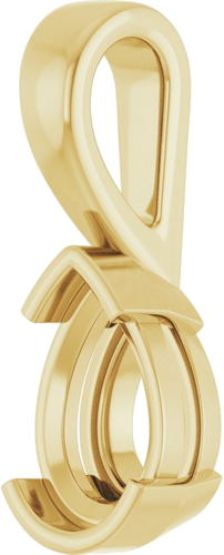 Pakabukas „Half-Bezel Solitaire Charm“ 14k yellow gold Pear 9mm x 6mm (2)
