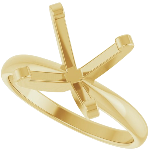 Sužadėtuvių Žiedas „Solitaire“ 10k yellow gold Square 8mm (5)