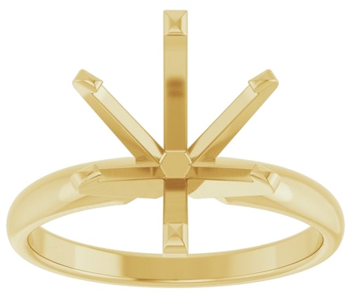 14K Yellow 11x9 mm Oval Solitaire Engagement Ring Mounting (3)