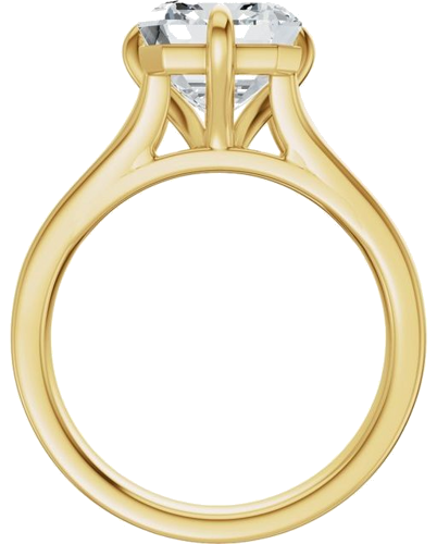 Sužadėtuvių Žiedas „Claw-Prong Split Shank Solitaire“ 14k yellow gold Emerald 8mm x 6mm (2)