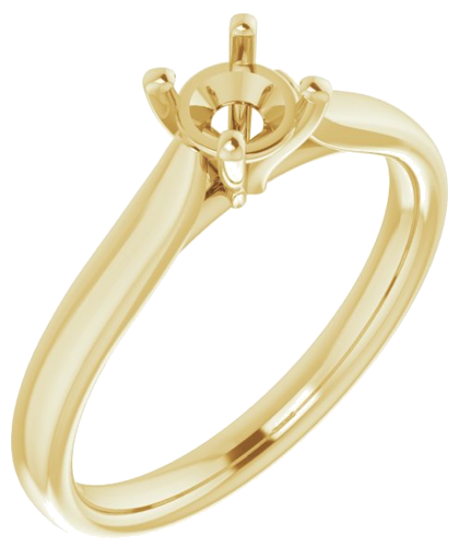 14K Yellow 4.8 mm Round Engagement Ring Mounting (1)