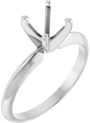 Sužadėtuvių Žiedas „Light Solitaire“ 585 Baltojo Aukso Round 6mm x 6.6mm (1)