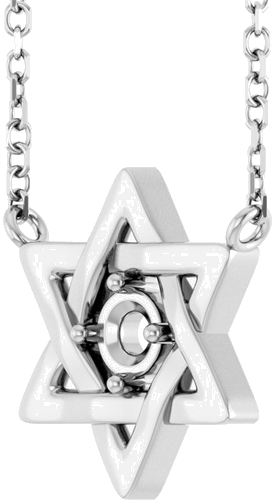 Pakabukas „Star of David“ 925 Sidabro Round 3mm (2)
