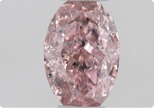 0.21 carat Fancy Intense Pink-SI1 Natūralus Oval Deimantas (1)