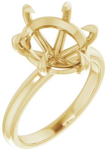 Sužadėtuvių Žiedas „Claw-Prong“ 10k yellow gold Oval 12mm x 10mm (1)
