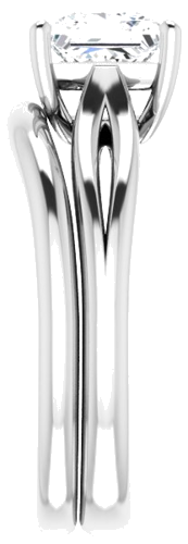 Sužadėtuvių Žiedas „Solitaire“ 585 Baltojo Aukso Square 6mm (9)