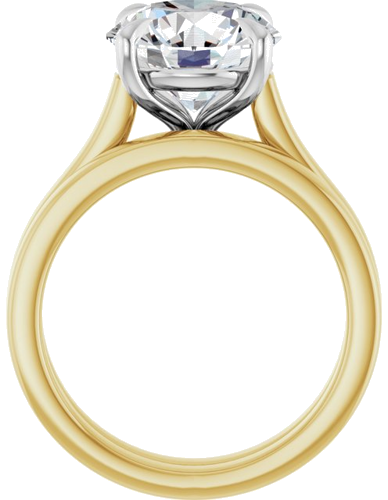 Sužadėtuvių Žiedas „Claw-Prong“ 14k yellow/white gold Round 10mm (7)