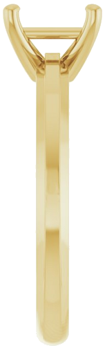Sužadėtuvių Žiedas „Solitaire“ 14k yellow gold Square 5.5mm (4)