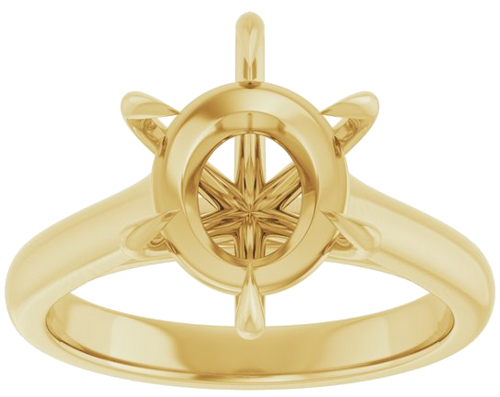 Sužadėtuvių Žiedas „Claw-Prong“ 14k yellow gold Oval 11mm x 9mm (3)