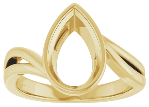Sužadėtuvių Žiedas „Bezel-Set“ 14k yellow gold Pear 11.5mm x 7mm (3)