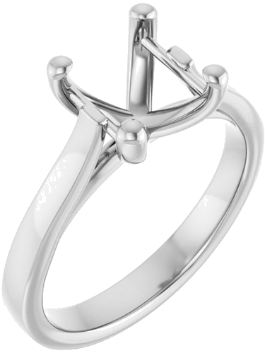 Sužadėtuvių Žiedas 14k white gold Square 6.5mm (1)