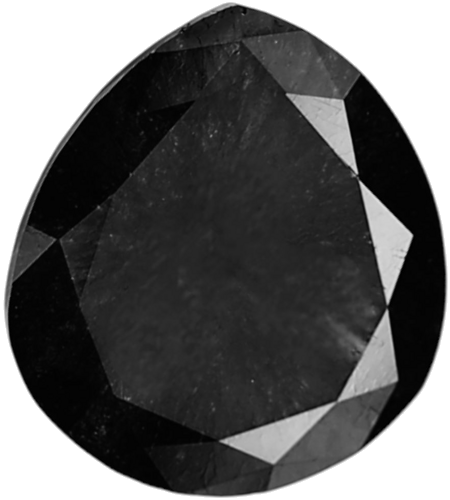 2.14 carat Fancy Black-VVS2 Natūralus Pear Deimantas (1)