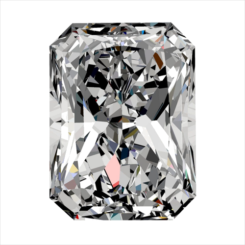 0.39 carat F-SI1 Natūralus Radiant Deimantas (1)