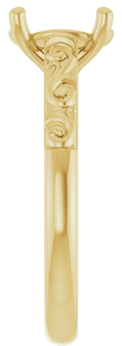 Sužadėtuvių Žiedas „Solitaire“ 14k yellow gold Oval 9mm x 7mm (4)