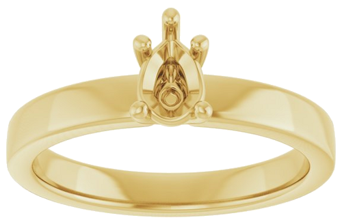 Sužadėtuvių Žiedas „Solitaire“ 14k yellow gold Pear 6mm x 4mm (3)