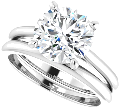 18K White 8.8 mm Round Solitaire Engagement Ring Mounting (10)