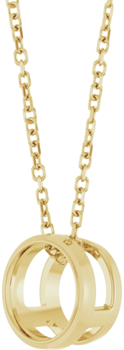 Pakabukas „Solitaire Bezel-Set“ 585 Geltonojo Aukso Round 7mm (2)