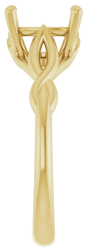Sužadėtuvių Žiedas „Solitaire Sculptural“ 14k yellow gold Oval 10mm x 8mm (4)