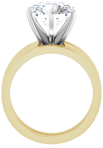 Sužadėtuvių Žiedas „Solitaire“ 14k yellow/white gold Round 10mm (7)