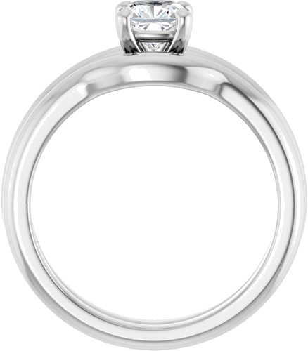 Sužadėtuvių Žiedas 14k white gold Cushion 5mm (7)