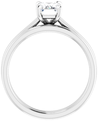 Sužadėtuvių Žiedas „Claw-Prong Solitaire“ 950 Platinos Emerald 7mm x 5mm (7)