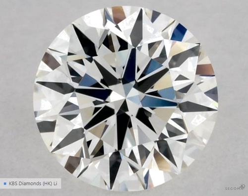 0.56 carat G-VVS2 Excellent cut Natūralus Round Deimantas (1)